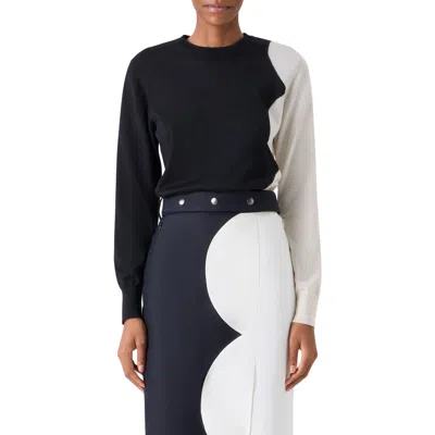 Akris Cloud Cashmere-silk Crewneck Sweater In Multi