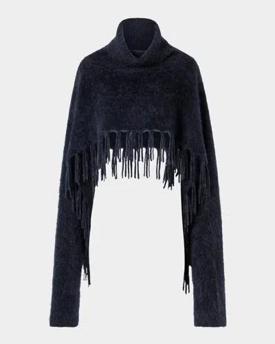 Akris Cloud Cashmere Cape Scarf In Charcoal