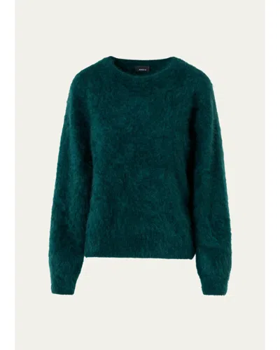 Akris Cloud Cashmere Crewneck Sweater In Green