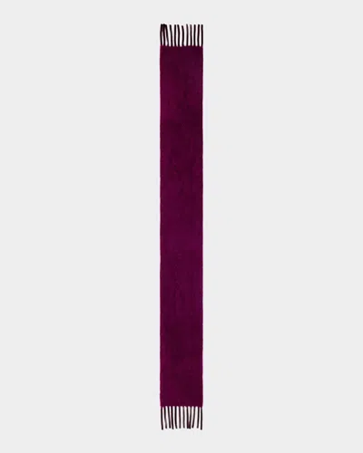 Akris Cloud Cashmere Fringe Scarf, 25 X 10cm In Merlot/coffee
