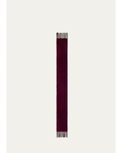 Akris Cloud Cashmere Fringe Scarf, 25 X 10cm In Purple