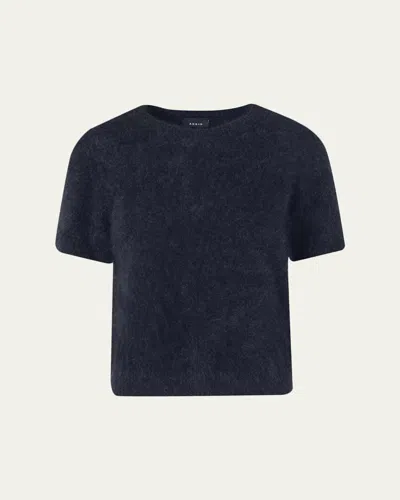 Akris Cloud Cashmere Knit Pullover Top In Charcoal