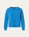 Akris Cloud Brushed Cashmere Sweater In Blue