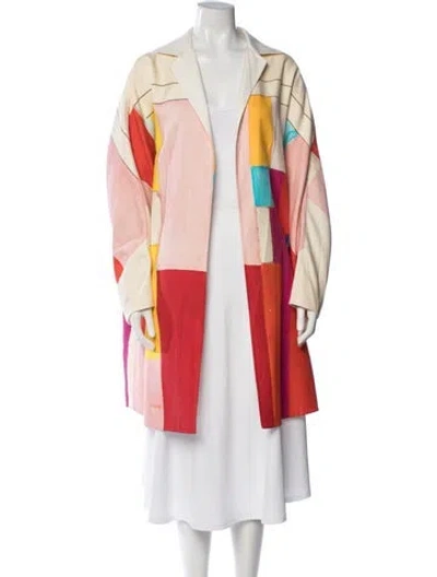 Pre-owned Akris Colorblock Pattern Jacket In Neutrals