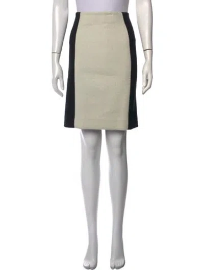 Pre-owned Akris Colorblock Pattern Mini Skirt In Neutrals