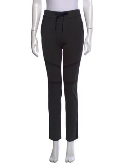 Pre-owned Akris Colorblock Pattern Straight Leg Pants In Grey