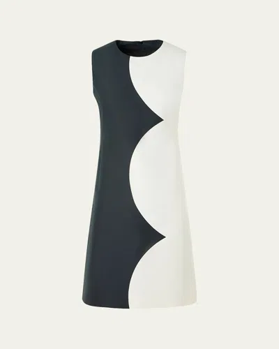 Akris Colorblock Silk Sleeveless Sheath Dress In Multi