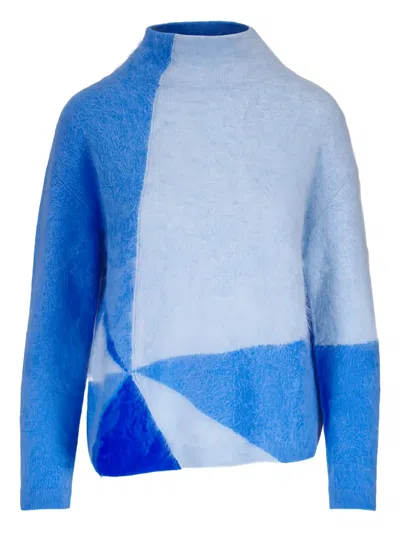 Akris Colourblock Sweater In Blue