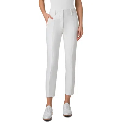 Akris Connor Cotton-silk Slim-leg Ankle Trousers In Ecru
