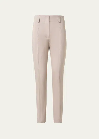 Akris Connor Cotton Denim Pants In Greige