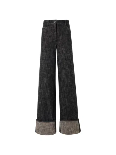 Akris Cooper Turn-up Cuff Jeans In Black