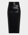 Akris Corded Sequin Midi Skirt In Black