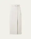 Akris Cotton-linen Wrap Skirt In White