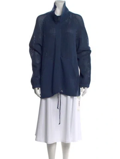 Pre-owned Akris Cowl Neck Sweater In Blue