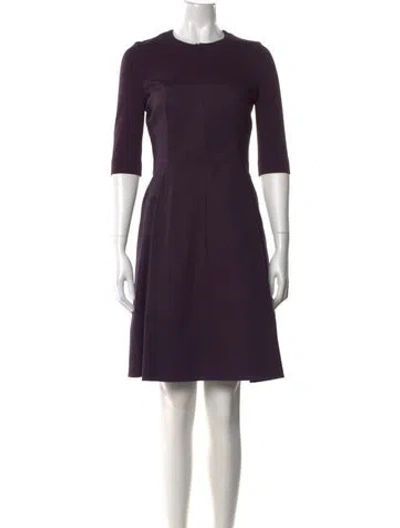 Pre-owned Akris Crew Neck Knee-length Dress In Purple