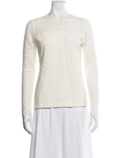 Pre-owned Akris Crew Neck Long Sleeve Sweatshirt In Neutral