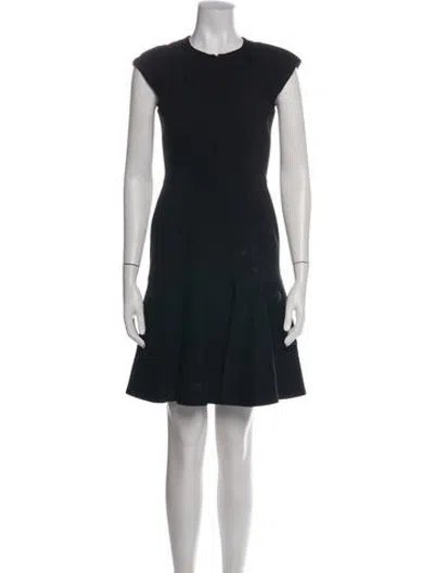 Pre-owned Akris Crew Neck Mini Dress In Green