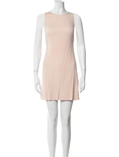 Pre-owned Akris Crew Neck Mini Dress In Pink