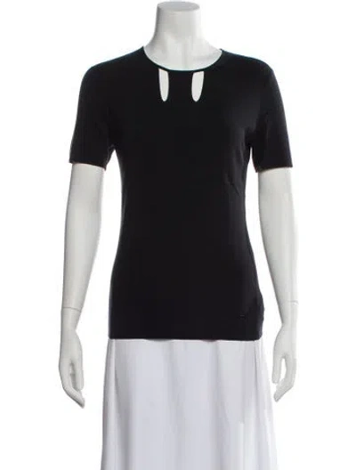 Pre-owned Akris Crew Neck Short Sleeve T-shirt In Black