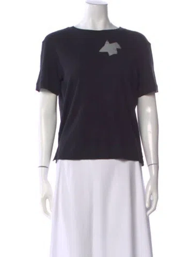 Pre-owned Akris Crew Neck Short Sleeve T-shirt In Black