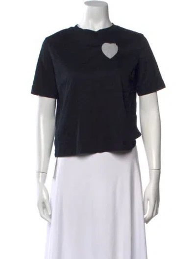 Pre-owned Akris Crew Neck Short Sleeve T-shirt In Black