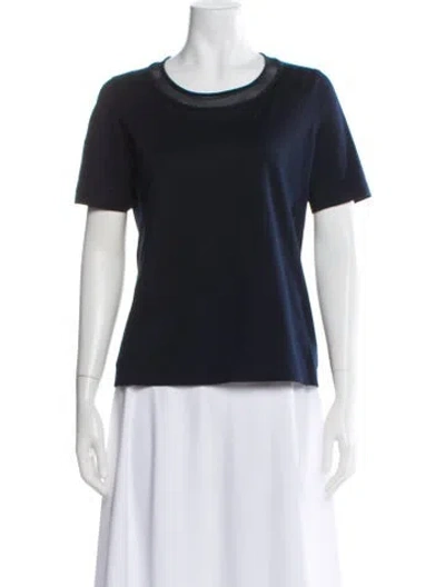 Pre-owned Akris Crew Neck Short Sleeve T-shirt In Blue