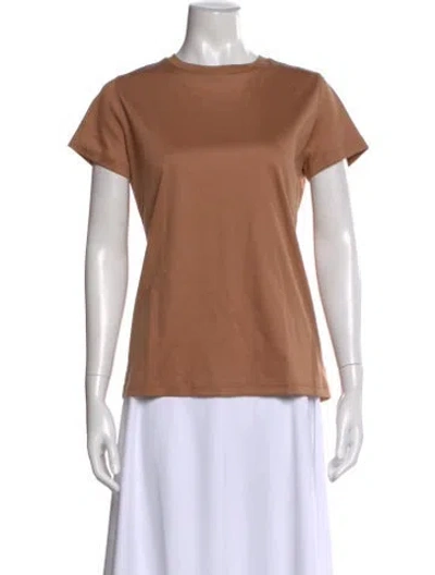Pre-owned Akris Crew Neck Short Sleeve T-shirt In Brown