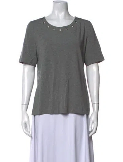 Pre-owned Akris Crew Neck Short Sleeve T-shirt In Grey