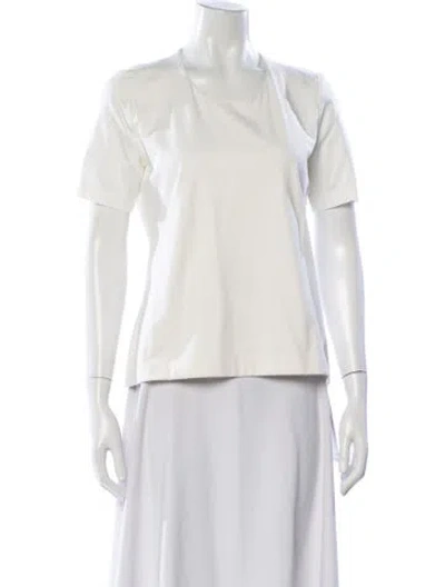 Pre-owned Akris Crew Neck Short Sleeve T-shirt In Neutral