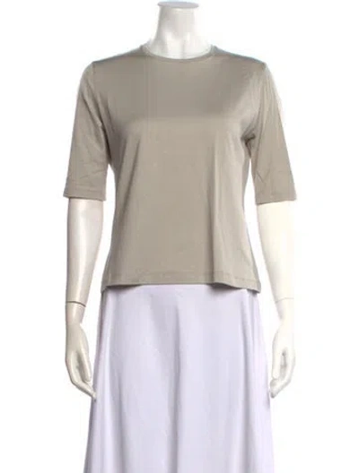 Pre-owned Akris Crew Neck Short Sleeve T-shirt In Neutral