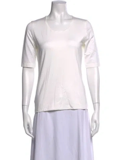 Pre-owned Akris Crew Neck Short Sleeve T-shirt In Neutrals