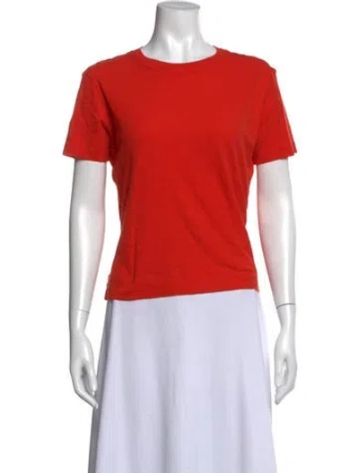 Pre-owned Akris Crew Neck Short Sleeve T-shirt In Orange