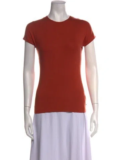 Pre-owned Akris Crew Neck Short Sleeve T-shirt In Orange