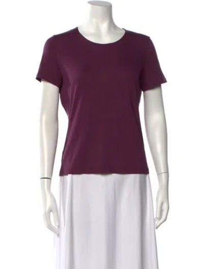 Pre-owned Akris Crew Neck Short Sleeve T-shirt In Purple
