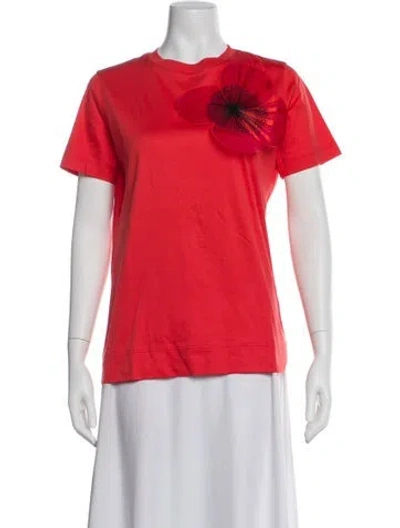 Pre-owned Akris Crew Neck Short Sleeve T-shirt In Red