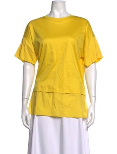 Pre-owned Akris Crew Neck Short Sleeve T-shirt W/ Tags In Yellow