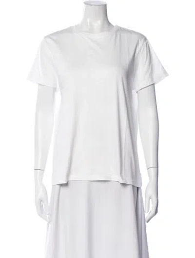 Pre-owned Akris Crew Neck Short Sleeve T-shirt In White