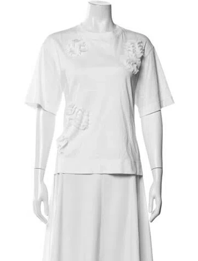 Pre-owned Akris Crew Neck Short Sleeve T-shirt In White
