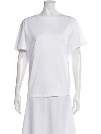 Pre-owned Akris Crew Neck Short Sleeve T-shirt In White