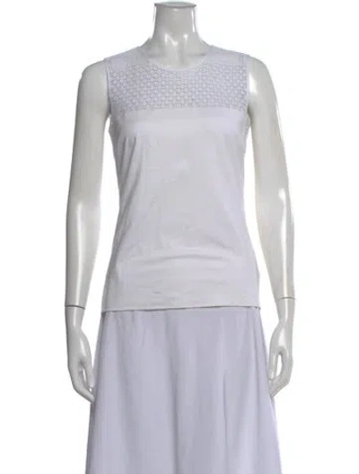 Pre-owned Akris Crew Neck Sleeveless Top In Gray