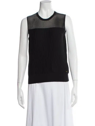 Pre-owned Akris Crew Neck Sleeveless Top W/ Tags In Black