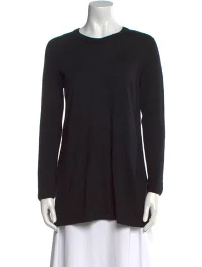 Pre-owned Akris Crew Neck Sweater In Black