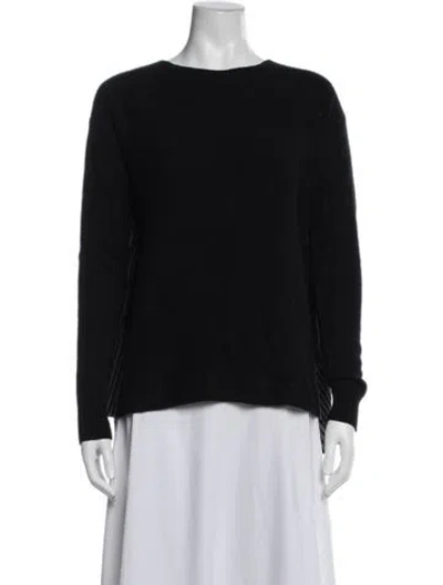 Pre-owned Akris Crew Neck Sweater In Black