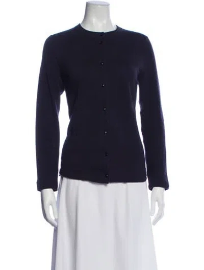 Pre-owned Akris Crew Neck Sweater In Blue