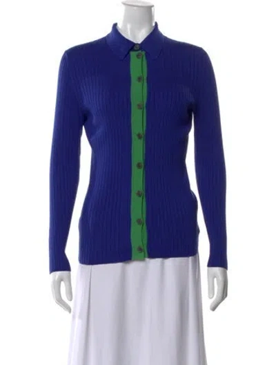 Pre-owned Akris Crew Neck Sweater In Blue