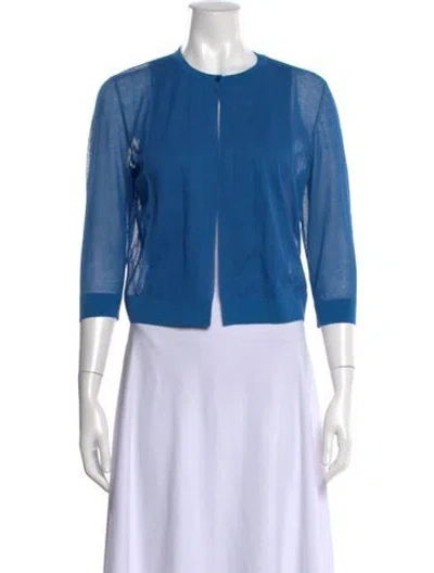 Pre-owned Akris Crew Neck Sweater In Blue