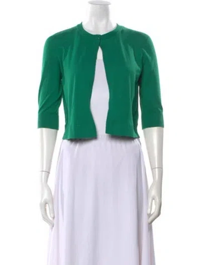 Pre-owned Akris Crew Neck Sweater In Green
