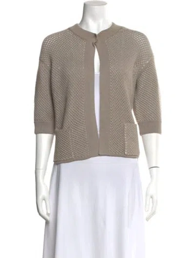 Pre-owned Akris Crew Neck Sweater In Neutral