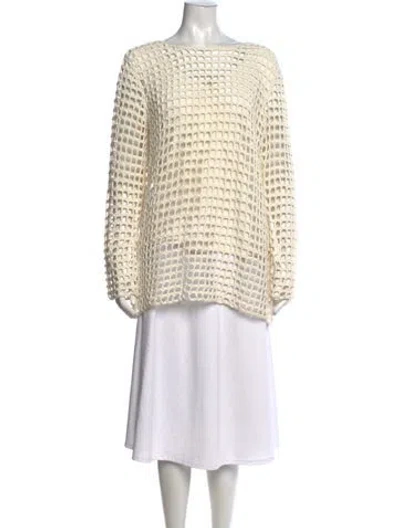 Pre-owned Akris Crew Neck Sweater In Neutral