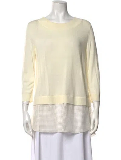 Pre-owned Akris Crew Neck Sweater In Neutrals